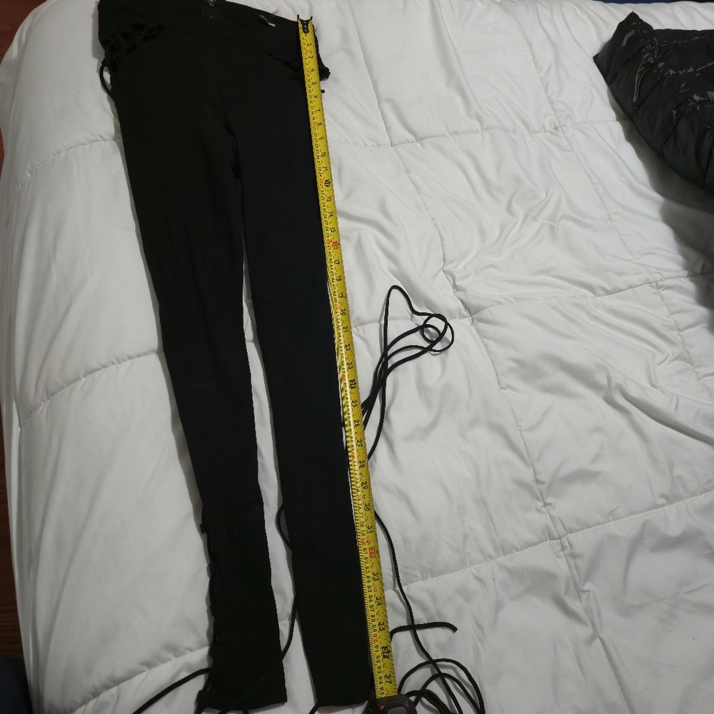 Fashion Nova Black Crisscross Leggings - Picture 16 of 17